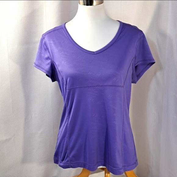 3/$25 Periwinkle Work Out Short Sleeve Shirt & Lace Cover Shirt - Picture 1 of 10